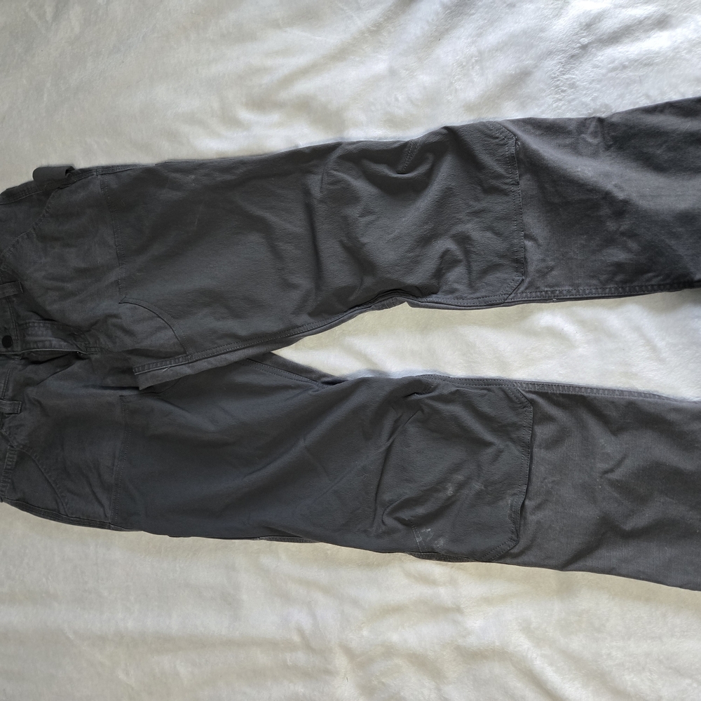 Carhartt Womens Gray Straight Leg Pants Durable Outdoor Wear